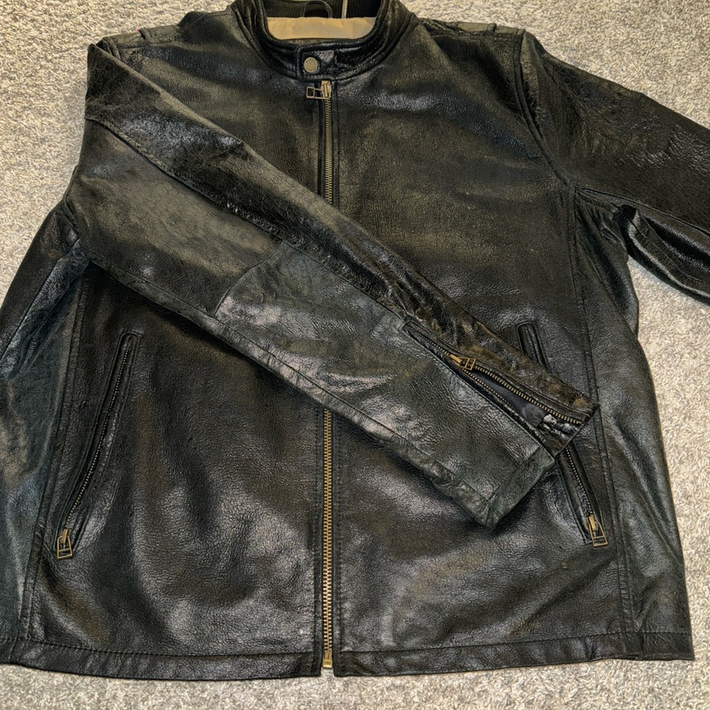 Black Rivet leather jacket -XL
